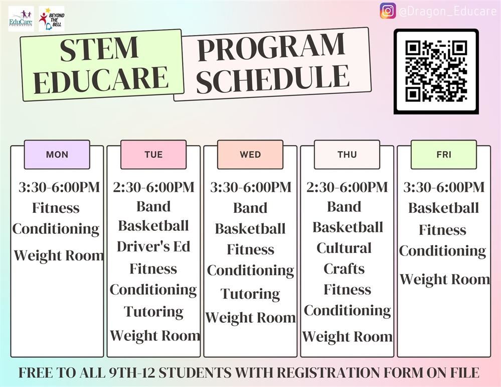 club schedule